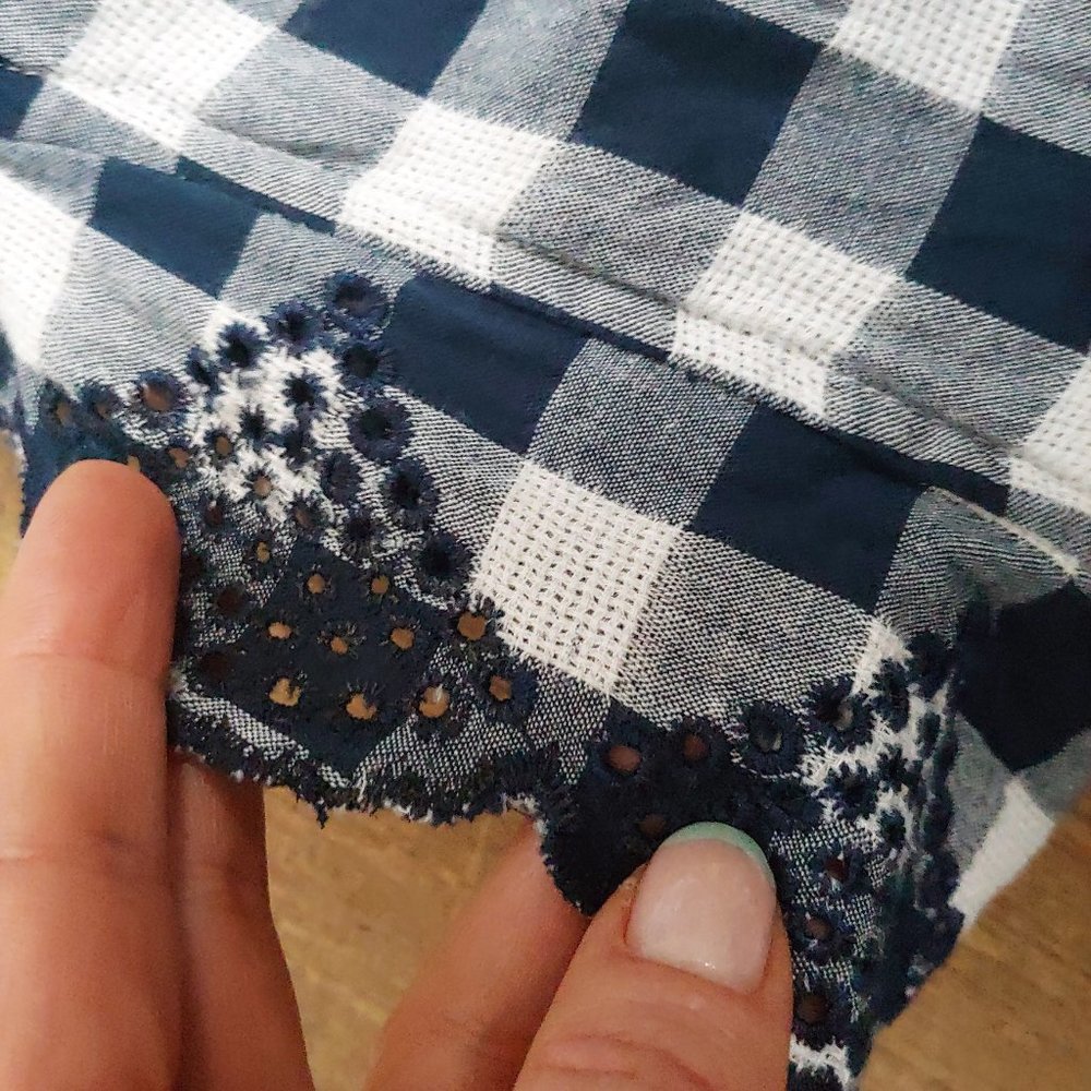 [SOLD] Dear Creatures Trinette Shift Dress Embroidered Gingham - Picture 10 of 14